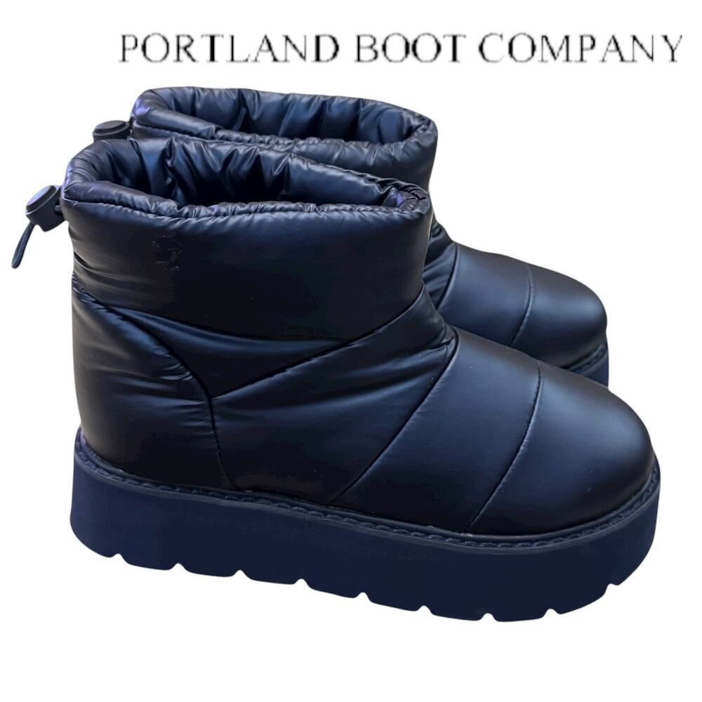 New Portland Boot Company Women's Metallic Puffer Ankle Booties 6 7 Mismatched